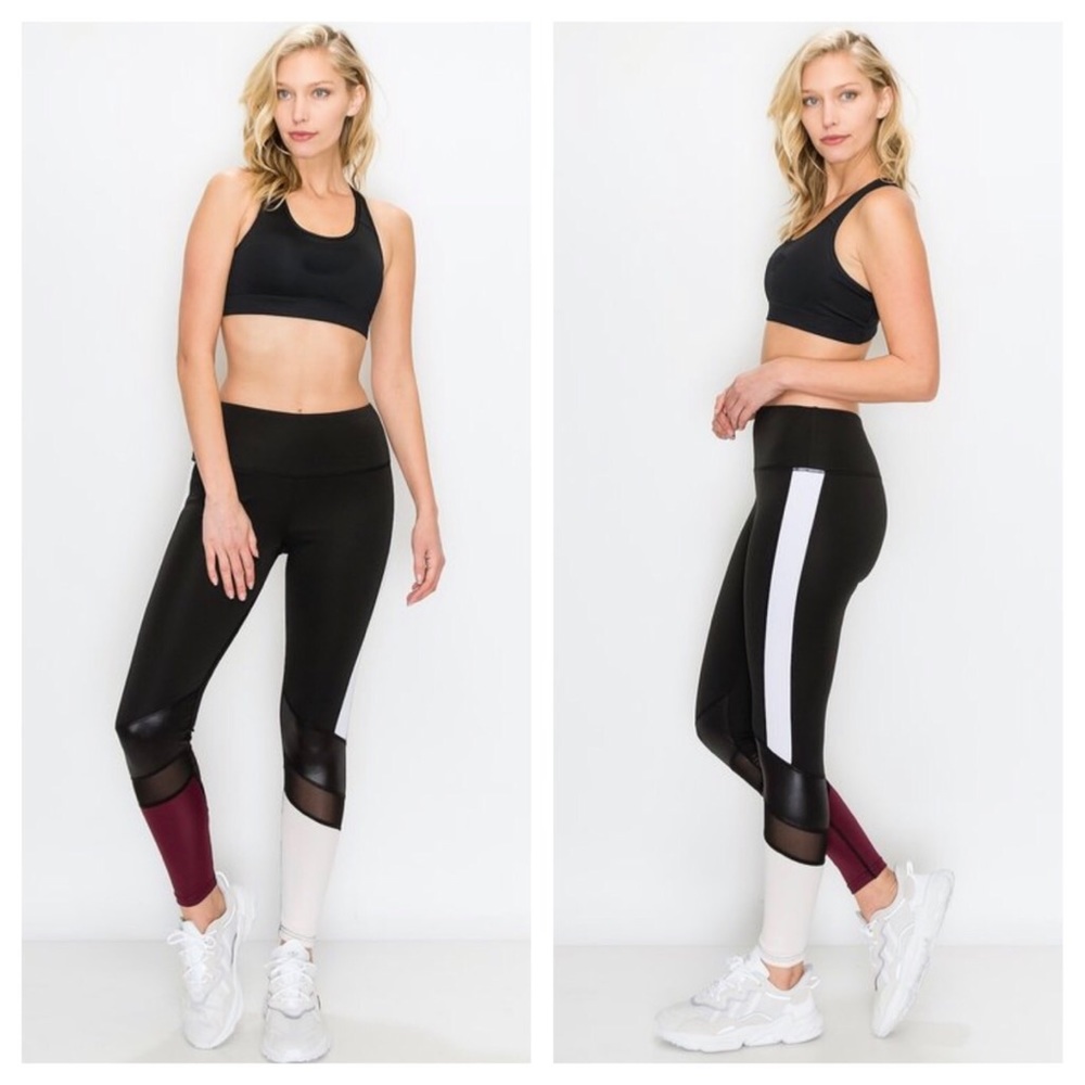 🆕 ↙️ Black/Purple Leggings
